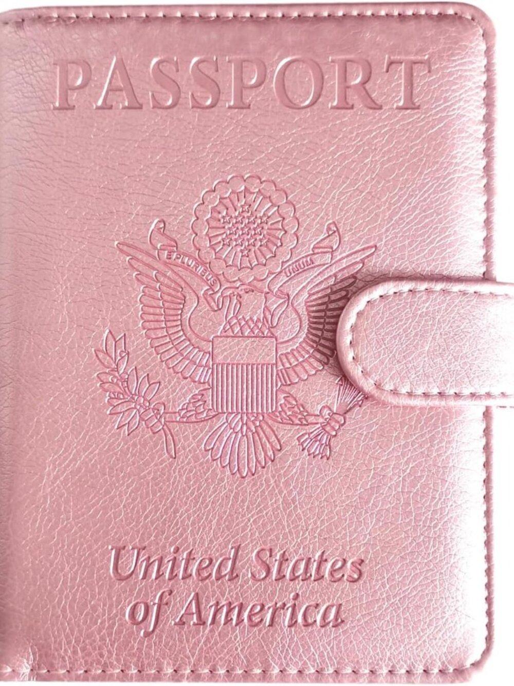 Pink RFID Blocking Passport Holder Travel Wallet for Women w/ Credit Card Slots